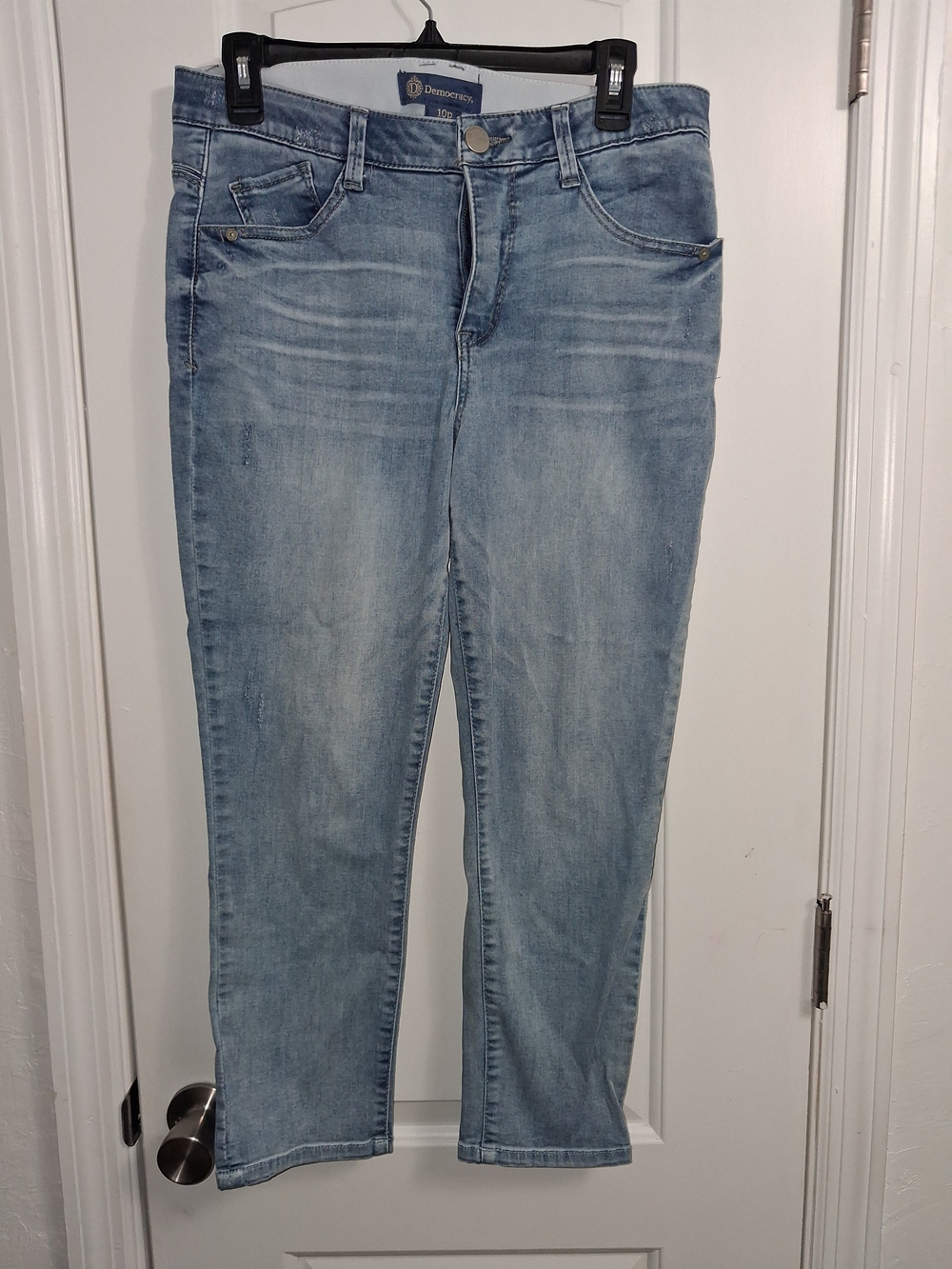 Democracy Light Blue Ankle Crop Jeans